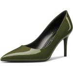 Zapatos verde militar de denim de tacón de verano talla 36 para mujer 