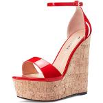 Sandalias rojas de goma de tiras talla 40 para mujer 