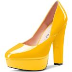 Zapatos amarillos de goma con plataforma talla 43 para mujer 