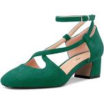 Zapatos verdes de goma de tacón talla 36 para mujer 