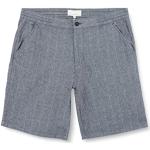Pantalones cortos azul marino de algodón informales con rayas Casual friday talla S para hombre 