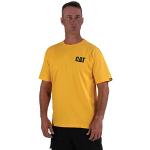 Camisetas amarillas de manga corta manga corta con cuello redondo con logo Caterpillar talla S para hombre 