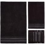 Juegos de toallas negros de algodón lavable a máquina Catherine Lansfield 50x85 en pack de 4 piezas 