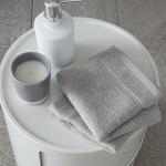 Toallas plateado de algodón de baño lavable a máquina Catherine Lansfield 30x30 