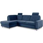 Sofás azul marino de metal de esquina con reposacabezas ajustable acolchados Cavadore para 5 personas 