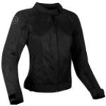 Chaquetas negras de tejido de malla de moto de verano transpirables perforadas Bering talla XS para mujer 