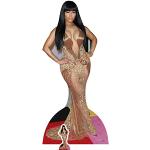 Celebrity Figura Vestido de Nicki Minaj (Oro) Vida tamaño de cartón con Recortar con Tablero de la Mesa Mini Cut out, Multi Color