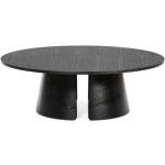 Mesas negras de madera de centro  rebajadas minimalista de contrachapado 110 cm de diámetro 