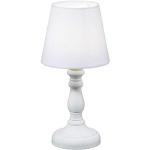Lámparas blancas de tela de mesa rebajadas de carácter romántico 