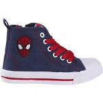 Zapatillas azules de lona de lona Spiderman con cremallera informales talla 25 infantiles 