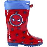 Botas rojas de agua  Spiderman con refuerzo en el talón talla 28 infantiles 