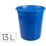 Papeleras azules de plástico de 13l 