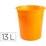 Papeleras naranja de plástico de 13l 