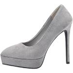 Zapatos grises de goma con plataforma de invierno oficinas talla 36 para mujer 