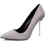 Zapatos grises de goma de tacón de invierno con tacón de aguja talla 37 para mujer 