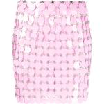 Minifaldas rosas rebajadas con logo Paco Rabanne con lentejuelas talla M para mujer 