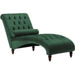Sofás verdes de caucho de tela rebajados vintage acolchados Beliani Chesterfield 