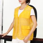 Chalecos amarillos de poliester de verano tallas grandes sin mangas formales talla 3XL para mujer 