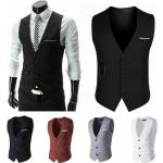Chalecos grises de algodón de traje Peaky Blinders tallas grandes vintage talla 3XL para hombre 