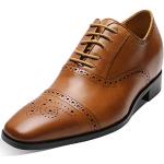 Zapatos marrones de cuero con cordones con cordones con tacón de 7 a 9cm formales Chamaripa talla 43 para hombre 