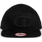 Gorras negras de algodón rebajadas con logo Champion talla M para mujer 