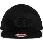 Gorras negras de algodón rebajadas con logo Champion talla S para mujer 