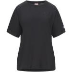 Camisetas negras de algodón de manga corta manga corta con cuello redondo de punto Champion talla XS para mujer 