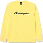 Sudaderas amarillas sin capucha rebajadas tallas grandes Clásico con logo Champion talla XS para hombre 