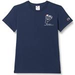 Camisetas azul marino de algodón de algodón infantiles con logo Champion 12 años 