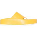 Chanclas amarillas de goma de piel rebajadas con logo talla 38 para mujer 