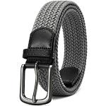 Cinturones elásticos grises de nailon de verano largo 100 informales trenzados con trenzado para hombre 