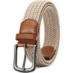 Cinturones elásticos beige de nailon de verano largo 100 informales trenzados con trenzado para hombre 