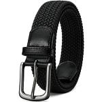 Cinturones elásticos negros de nailon de verano largo 120 informales trenzados con trenzado para hombre 