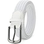 Cinturones elásticos blancos de nailon de verano largo 100 informales trenzados con trenzado para hombre 