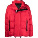 Abrigos rojos de poliamida con capucha  con cuello alto con logo Dsquared2 talla L para hombre 