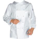 Chaqueta casaca de cocinero de algodón blanca con botones, uniforme clásico, de XS a XXL, bianco, XXL