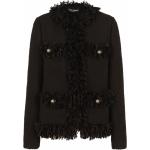 Chaquetas tweed negras de bouclé manga larga Dolce & Gabbana talla XL para mujer 