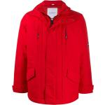 Abrigos rojos de viscosa con capucha  rebajados manga larga con cuello alto acolchados talla L para hombre 