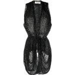 Chalecos negros de seda sin mangas vintage A.N.G.E.L.O con lentejuelas talla S para mujer 