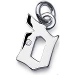 Charm Fondly 'D' White Sterling Silver