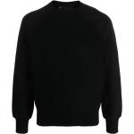 chevron-knit crew-neck wool jumper