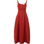 Vestidos rojos de lino de lino rebajados sin mangas de carácter romántico Chloé talla M para mujer 
