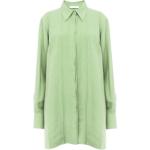 Vestidos verdes de lino de lino rebajados mini manga larga Chloé talla XS para mujer 
