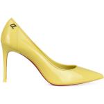 Zapatos amarillos de cuero de tacón rebajados con tacón de aguja de carácter deportivo Christian Louboutin talla 36,5 para mujer 