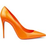 Zapatos naranja de tacón rebajados con tacón de aguja Christian Louboutin talla 39,5 para mujer 