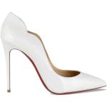 Zapatos blancos de cuero de tacón rebajados con tacón de aguja Christian Louboutin talla 37,5 para mujer 