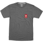 Chrome Vertical Red Logo Short Sleeve T-shirt Gris XL Hombre