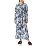 Vestidos turquesas de gasa de manga larga de otoño manga larga informales talla L para mujer 