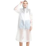 Abrigos blancos de goma con capucha  impermeables, transpirables Talla Única para mujer 