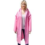 Abrigos rosas de goma con capucha  impermeables talla XXS para mujer 